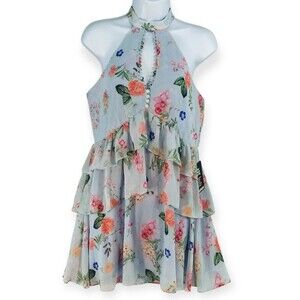 Express NEW Dress Women's Junors Size 8 Floral Tiered Ruffles Babydoll $98